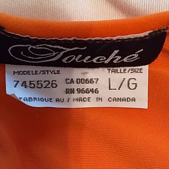 🌷‼️5/$20 Touché Sleeveless Bright Orange Tunic w/ Button Embellishments Size Lg - Picture 5 of 6